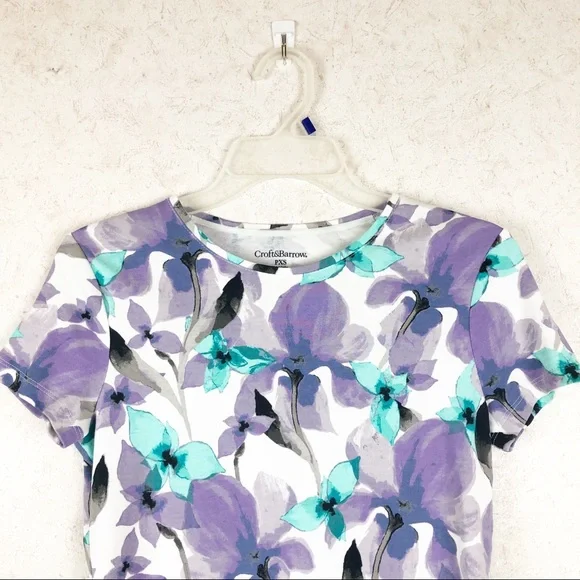 NWOT Croft & Barrow floral top whimsical Cottagecore - Picture 4 of 9